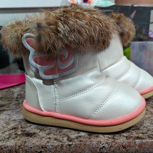 Toddler Girl Warm Winter Snow Boots Plush inner Outdoor Boots Waterproof Walking